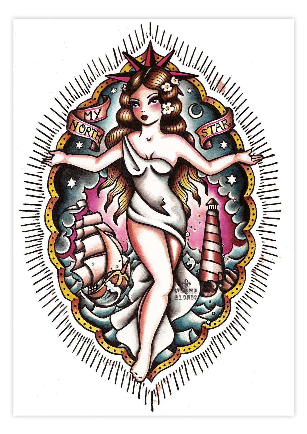 Black Market Art Company North Star Print - Black Market Art Company - Flyclothing LLC