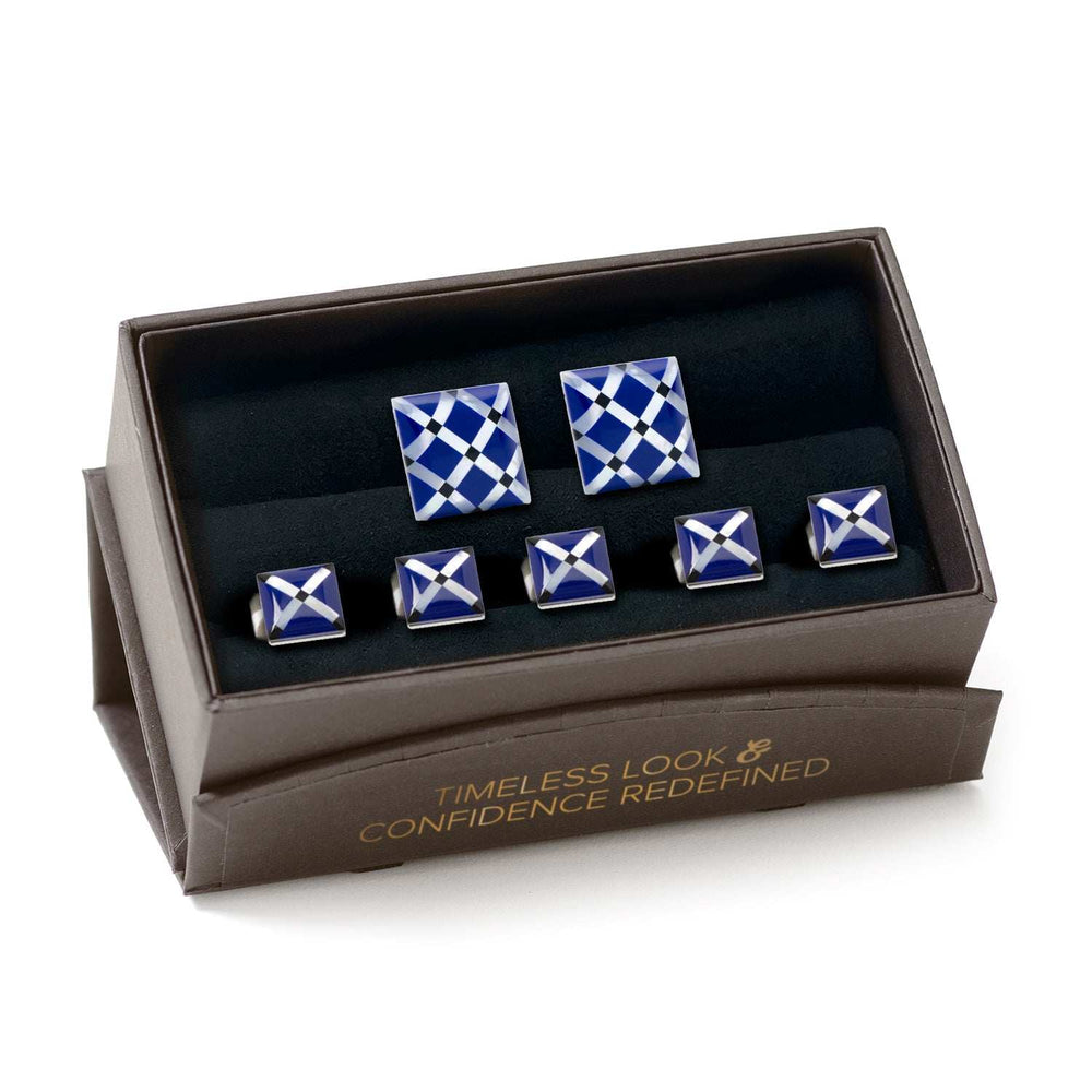 Mother of Pearl Diamond 5-Stud Set - Cufflinks.com - Flyclothing LLC