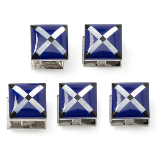 Mother of Pearl Diamond 5-Studs - Cufflinks.com - Flyclothing LLC