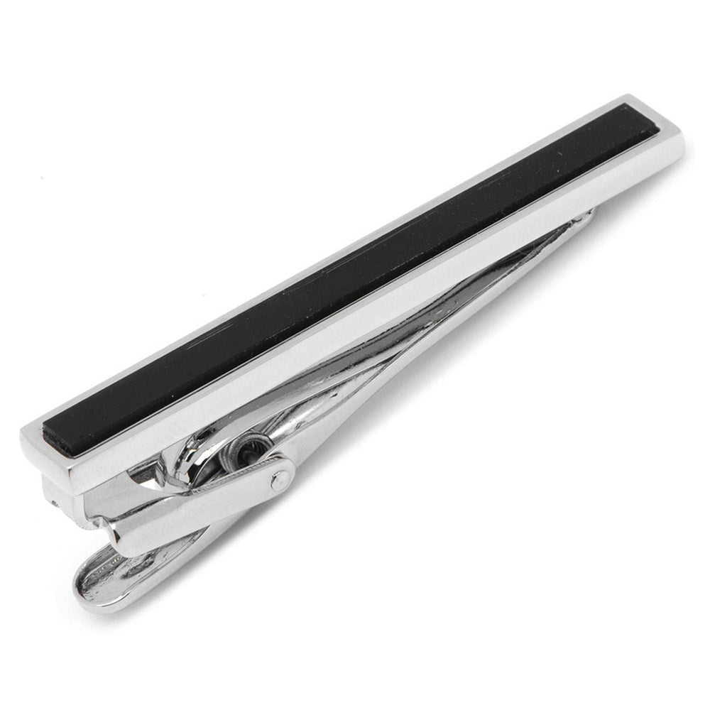 Onyx Inlaid Tie Clip - Cufflinks.com - Flyclothing LLC