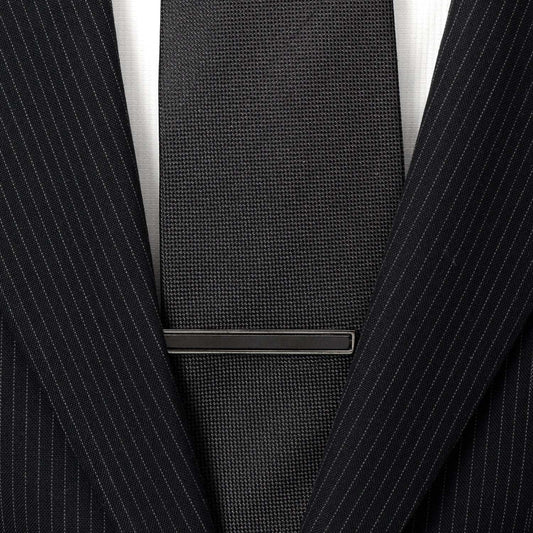 Gunmetal and Onyx Inlaid Tie Clip - Cufflinks.com - Flyclothing LLC
