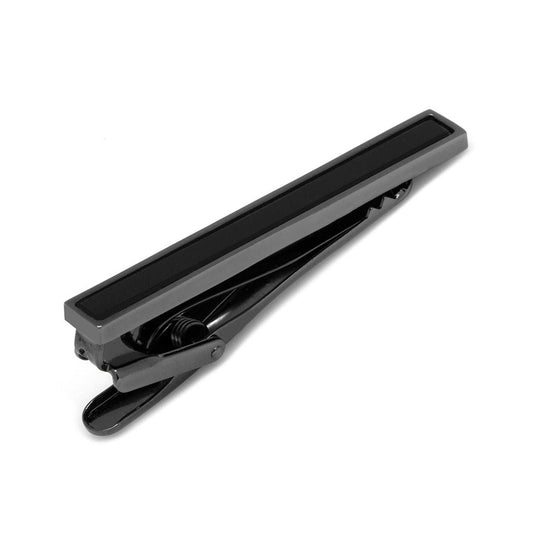 Gunmetal and Onyx Inlaid Tie Clip - Cufflinks.com - Flyclothing LLC