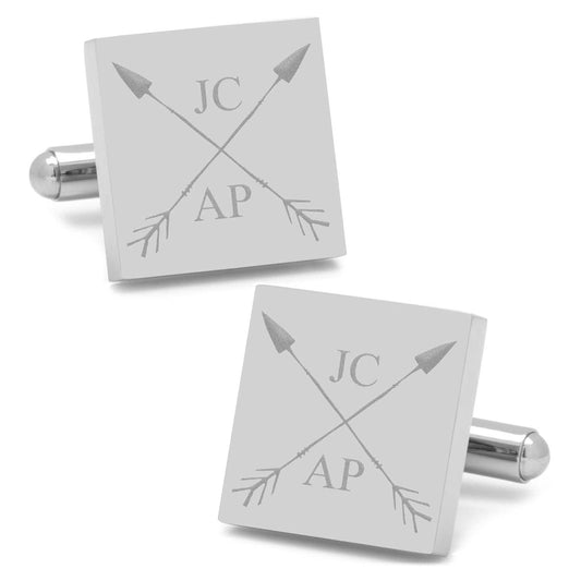 Crossed Arrows Engravable Cufflinks - Cufflinks.com - Flyclothing LLC