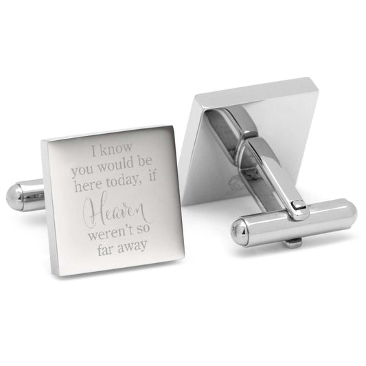 Heaven so far away Custom Photo Engravable Cufflinks - Cufflinks.com - Flyclothing LLC
