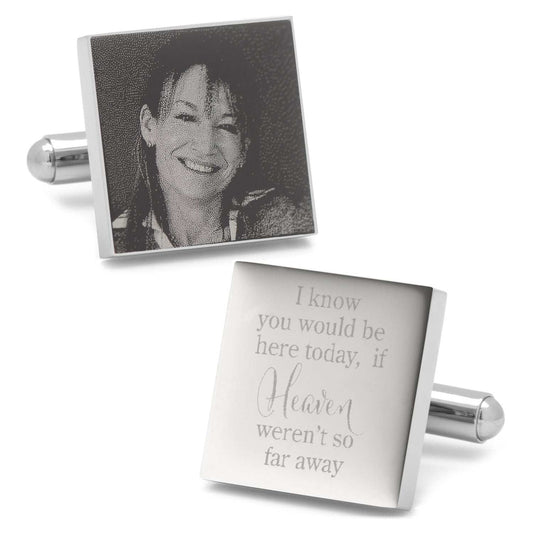 Heaven so far away Custom Photo Engravable Cufflinks - Cufflinks.com - Flyclothing LLC