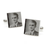 Custom Engraved Square Photo Cufflinks