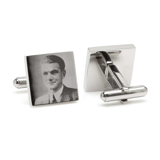 Custom Engraved Square Photo Cufflinks - Cufflinks.com - Flyclothing LLC