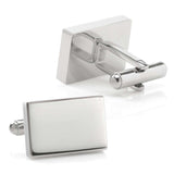 Stainless Steel Rectangle Infinity Engravable Cufflinks - Cufflinks.com - Flyclothing LLC
