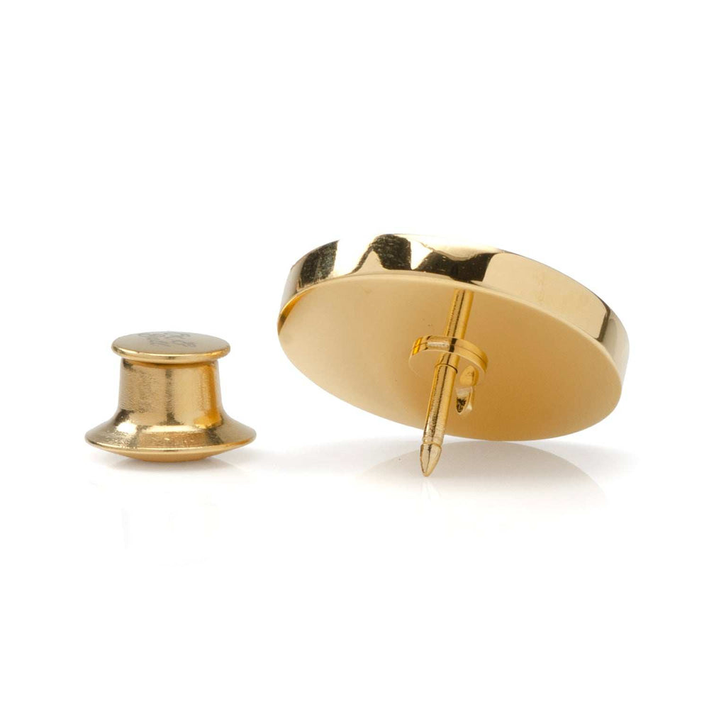 Two Toned Stainless Steel Round Infinity Engravable Lapel Pin - Cufflinks.com - Flyclothing LLC