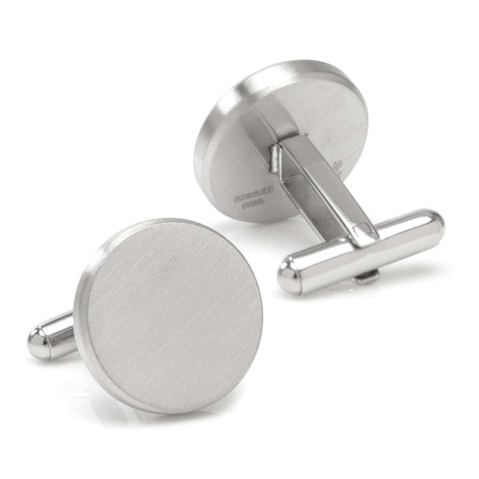 Brushed Stainless Steel Cufflinks - Cufflinks.com - Flyclothing LLC