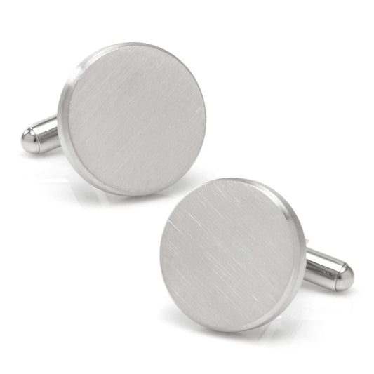 Brushed Stainless Steel Cufflinks - Cufflinks.com - Flyclothing LLC