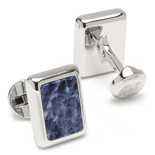 Silver and Sodalite JFK Presidential Cufflinks - Cufflinks.com - Flyclothing LLC
