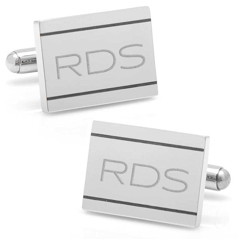 Stainless Steel Engravable Etched Frame Cufflinks - Cufflinks.com - Flyclothing LLC