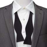 Black Self Tie Bow Tie - Cufflinks.com - Flyclothing LLC