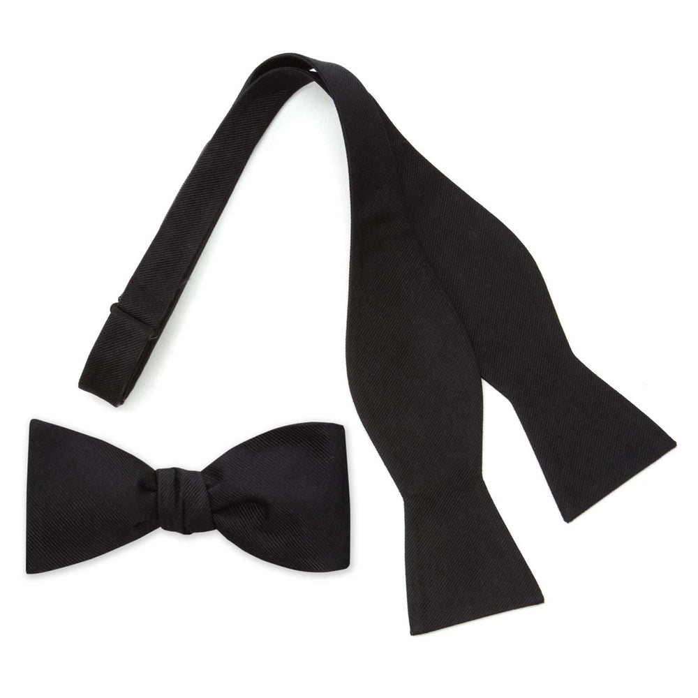 Black Self Tie Bow Tie - Cufflinks.com - Flyclothing LLC