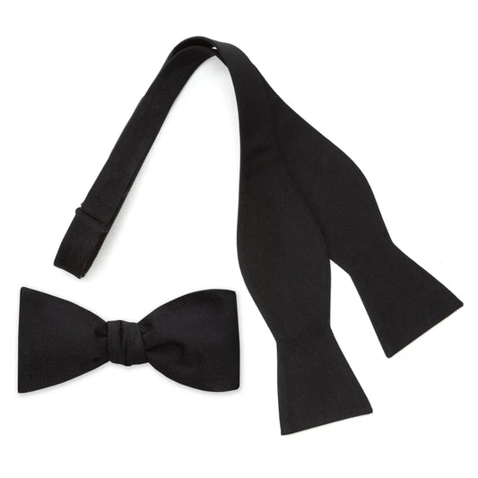 Black Self Tie Bow Tie - Cufflinks.com - Flyclothing LLC