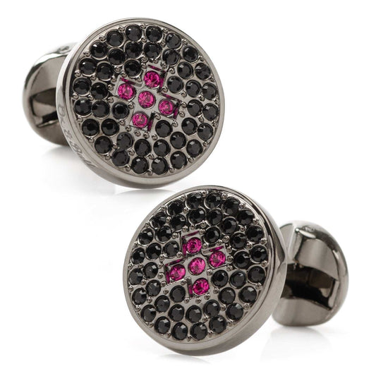 Crystal Button Pave Cufflinks - Cufflinks.com - Flyclothing LLC