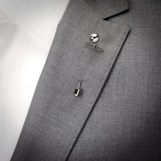 Stainless Steel Circle Ball Stick Pin - Cufflinks.com - Flyclothing LLC