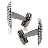 Silver Circle Dot Texture Cufflinks - Cufflinks.com - Flyclothing LLC