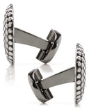 Silver Circle Dot Texture Cufflinks - Cufflinks.com - Flyclothing LLC
