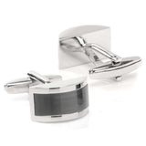 Gray Cat's Eye Bridged Cufflinks - Cufflinks.com - Flyclothing LLC
