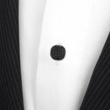 Stainless Steel with Black Pave Crystal 5-Studs