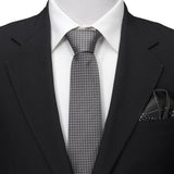 Gray Cross Dot-Men's Tie