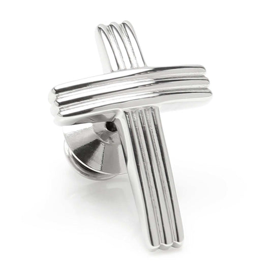 Cross Stainless Steel Lapel Pin - Cufflinks.com - Flyclothing LLC