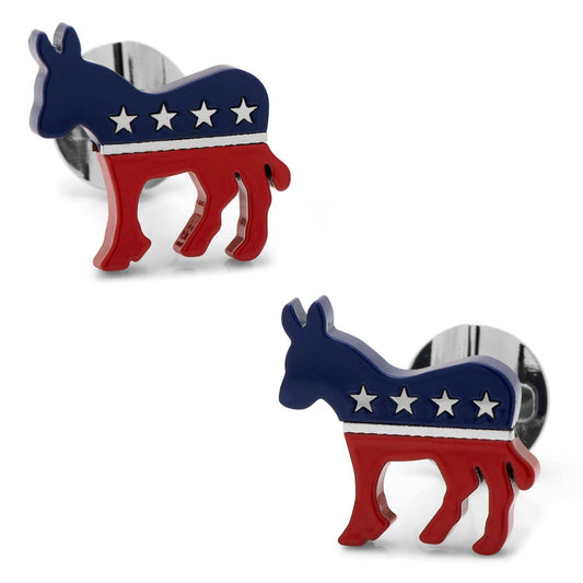Stainless Steel Democratic Donkey Cufflinks - Cufflinks.com - Flyclothing LLC