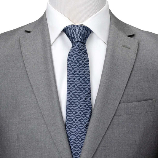 Navy Patterned Men's Tie - Cufflinks.com - Flyclothing LLC