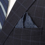Navy Diamond Pocket Square - Cufflinks.com - Flyclothing LLC