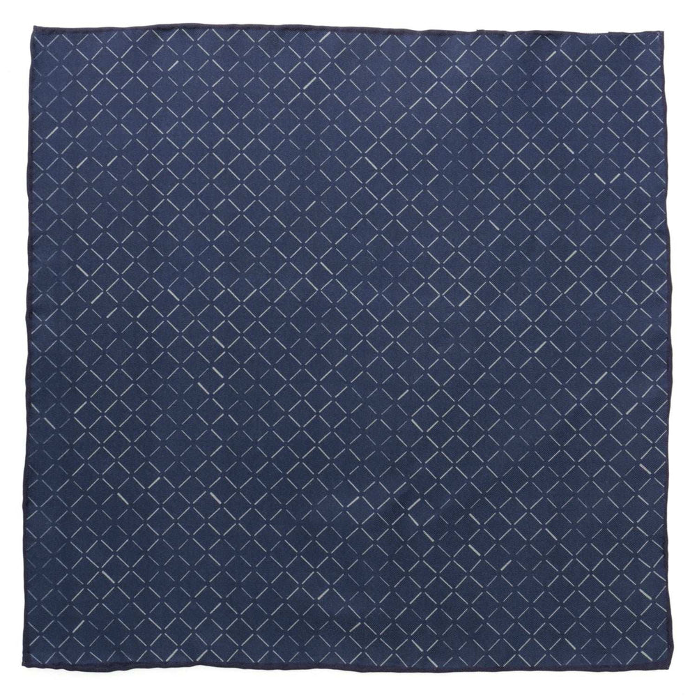 Navy Diamond Pocket Square - Cufflinks.com - Flyclothing LLC