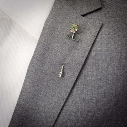 Sterling Silver Skull Stick Pin - Cufflinks.com - Flyclothing LLC