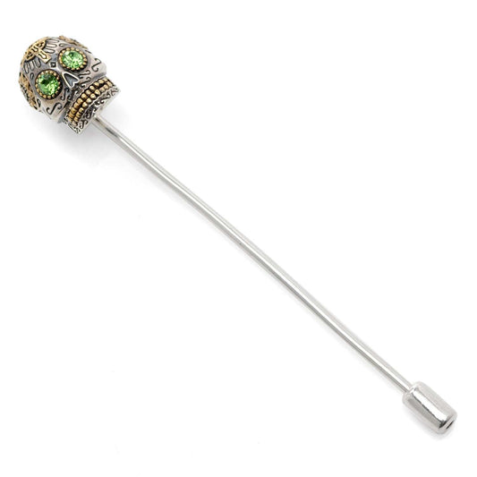 Sterling Silver Skull Stick Pin - Cufflinks.com - Flyclothing LLC