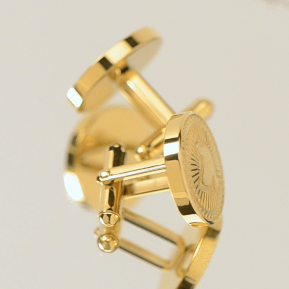 Gold Dove Radial Cufflinks - Cufflinks.com - Flyclothing LLC