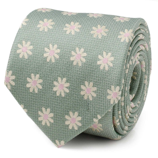 Daisy Soft Green Men's Tie - Cufflinks.com - Flyclothing LLC