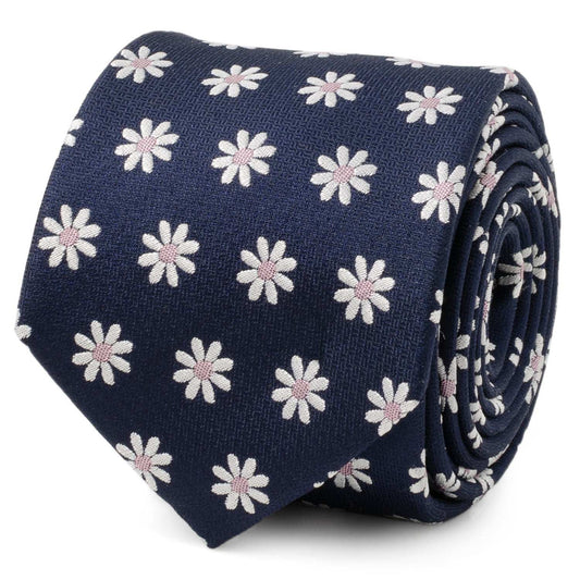 Daisy Navy Blue Men's Tie - Cufflinks.com - Flyclothing LLC