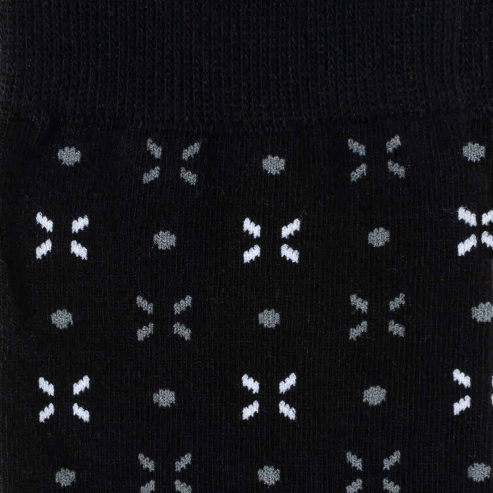 Dot Patterned Black Men's Socks - Cufflinks.com - Flyclothing LLC