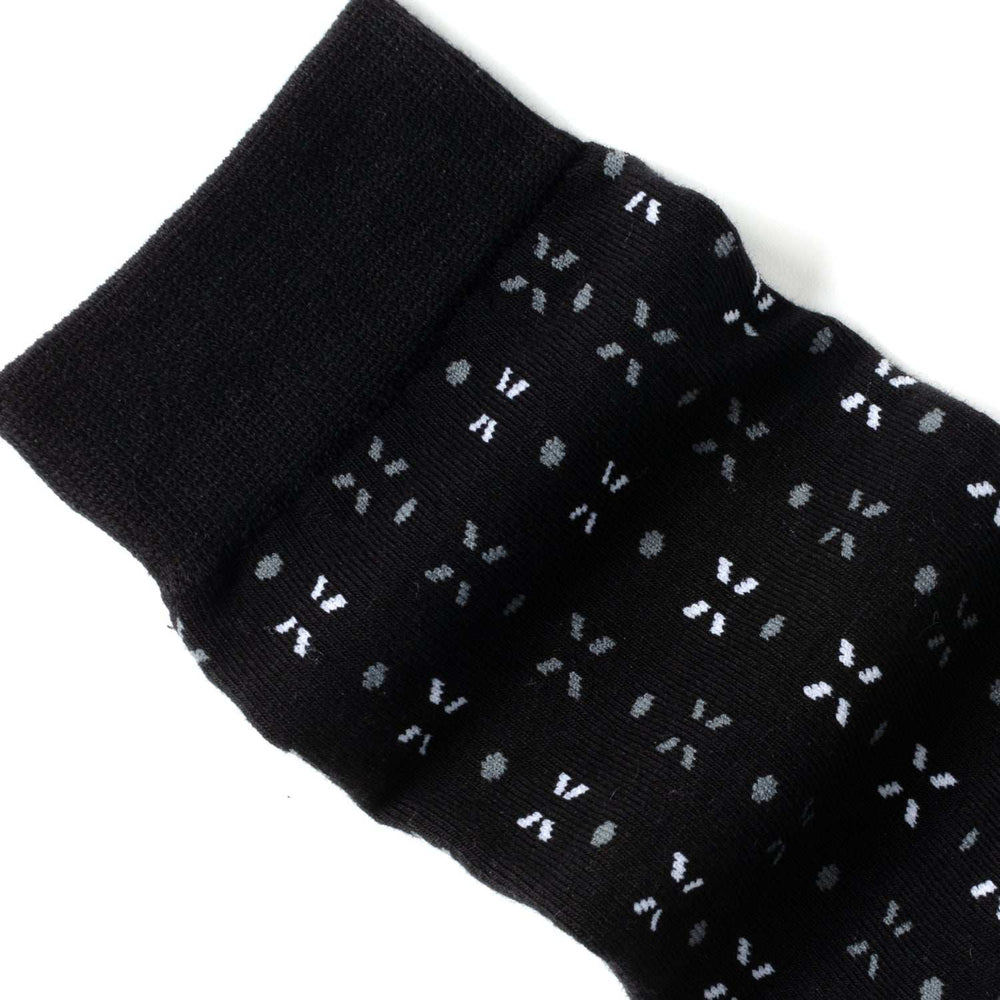 Dot Patterned Black Men's Socks - Cufflinks.com - Flyclothing LLC