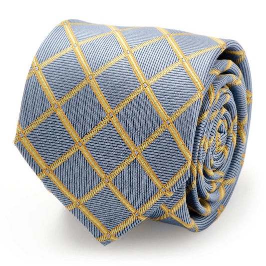 The Edward Tie (Gold Check Men's Tie) - Cufflinks.com - Flyclothing LLC