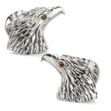 Stainless Steel Eagle Head Cufflinks - Cufflinks.com - Flyclothing LLC