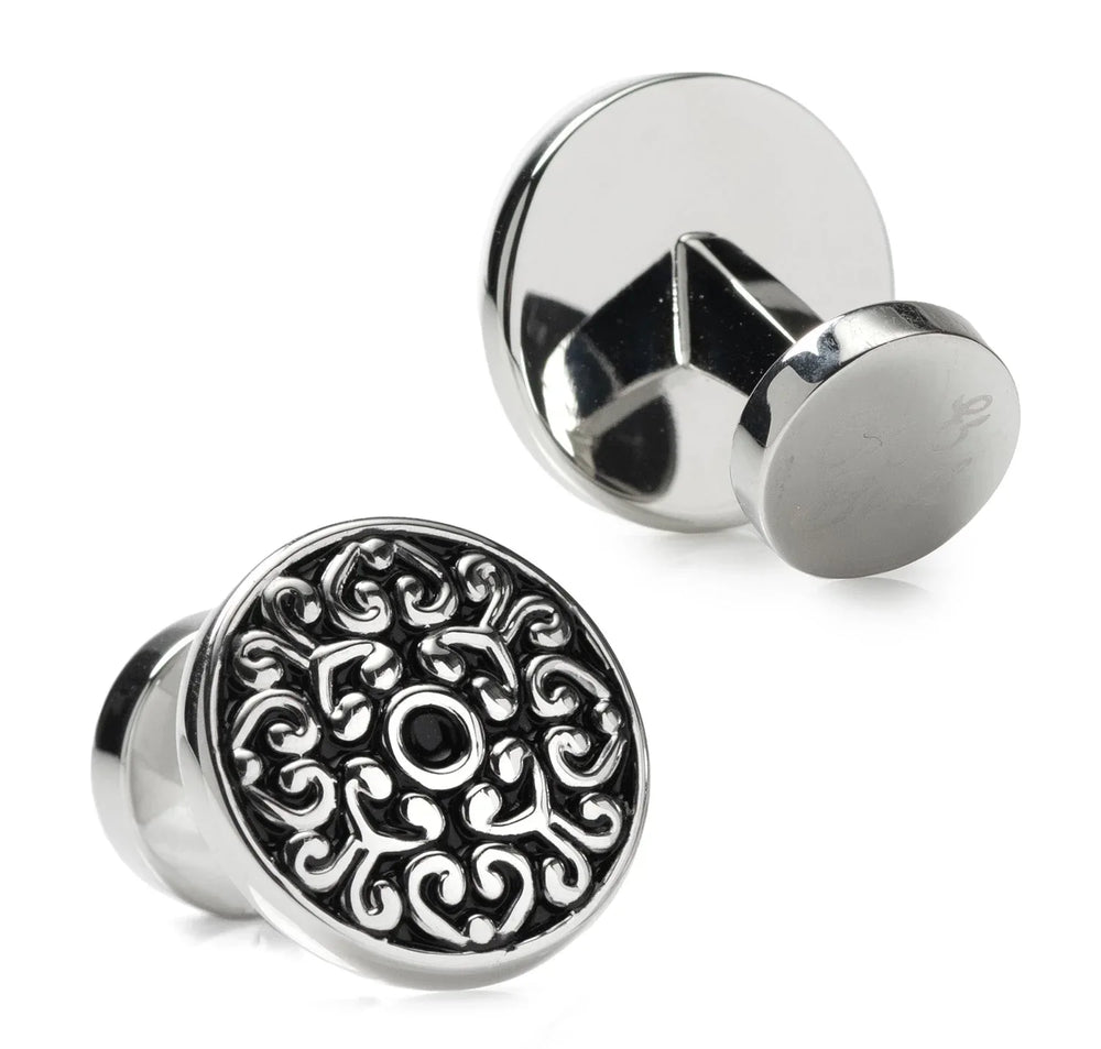 Antique Filigree Round Cufflinks - Cufflinks.com - Flyclothing LLC