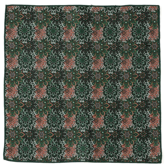 Green Floral Pocket Square - Cufflinks.com - Flyclothing LLC