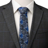 Navy Floral Tie and Pocket Square Gift Set - Cufflinks.com - Flyclothing LLC