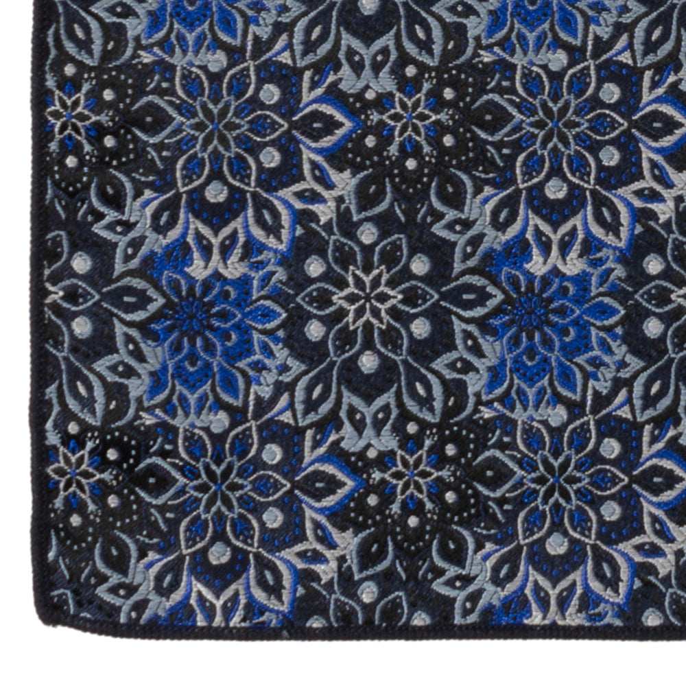 Navy Floral Pocket Square - Cufflinks.com - Flyclothing LLC