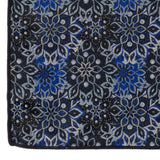 Navy Floral Pocket Square - Cufflinks.com - Flyclothing LLC
