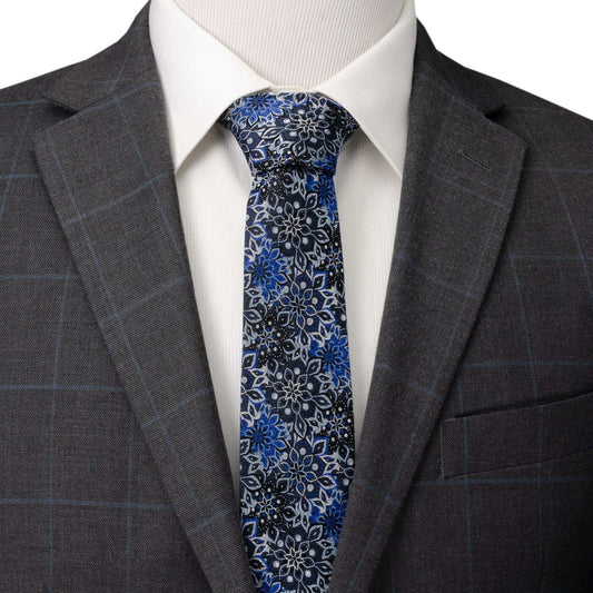 Kaleido Floral Navy Men's Tie - Cufflinks.com - Flyclothing LLC