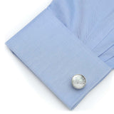 Mother of Pearl Floating Crystals Cufflinks - Cufflinks.com - Flyclothing LLC