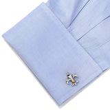Stainless Steel Two-Tone Fleur De Lis Cufflinks - Cufflinks.com - Flyclothing LLC