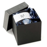 Painted Floral Blue Necktie and Pocket Square Gift Set - Cufflinks.com - Flyclothing LLC